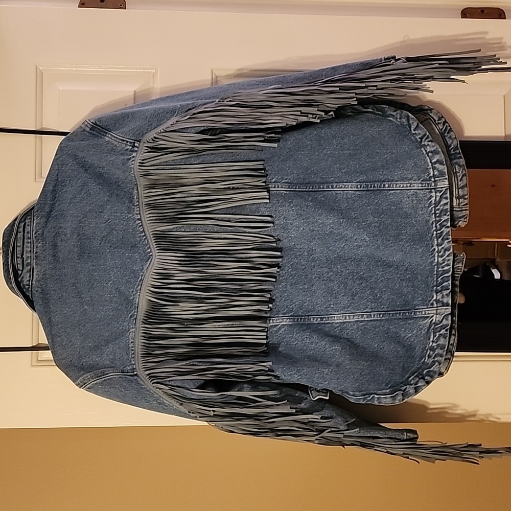 Free People Fringe Out Denim Jacket - Picture 10 of 10